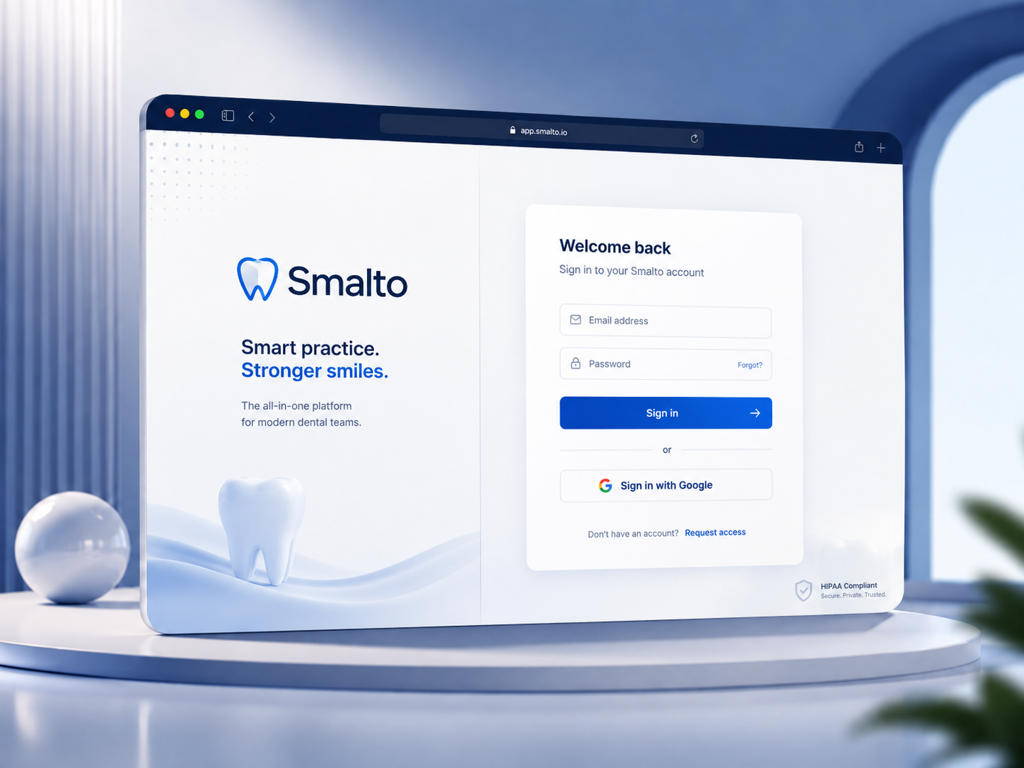Mockup del sistema Smalto